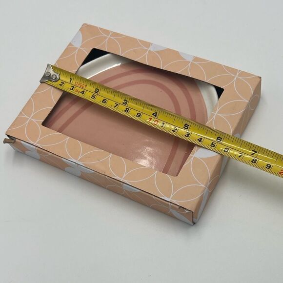 Exclusive Erin Condren Ceramic Pink Rainbow Trinket Dish Desk Accessory NIB - Picture 2 of 6